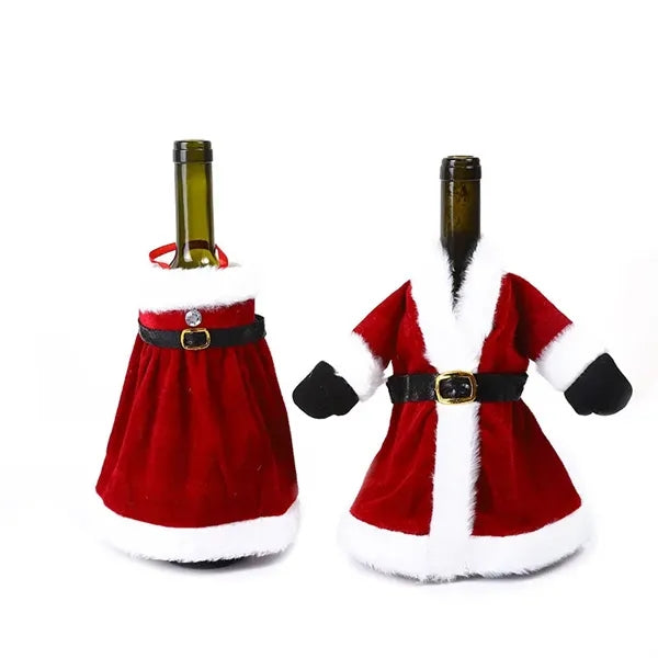 Christmas Wine Bottle Decoration
