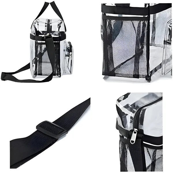 Transparent PVC Travel Tote Waterproof Crossbody Storage Bag