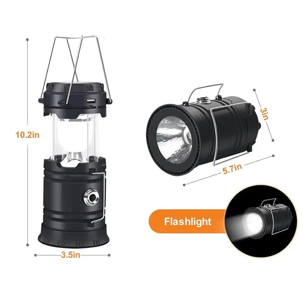 Solar and Rechargeable Lantern Flashlight
