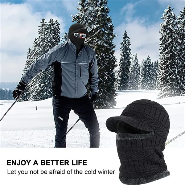 Winter Knitted Balaclava Beanie Warm Cycling Ski Hat