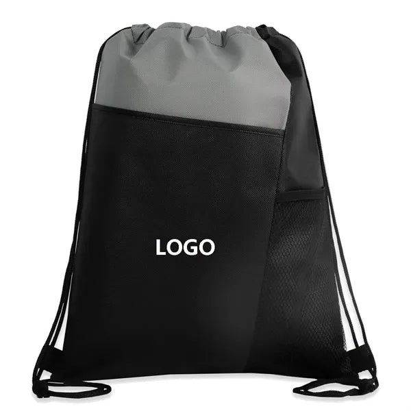 Drawstring Backpack With Mesh Pocket