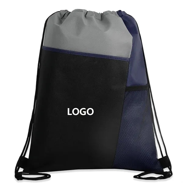 Drawstring Backpack With Mesh Pocket