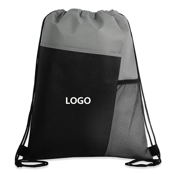 Drawstring Backpack With Mesh Pocket