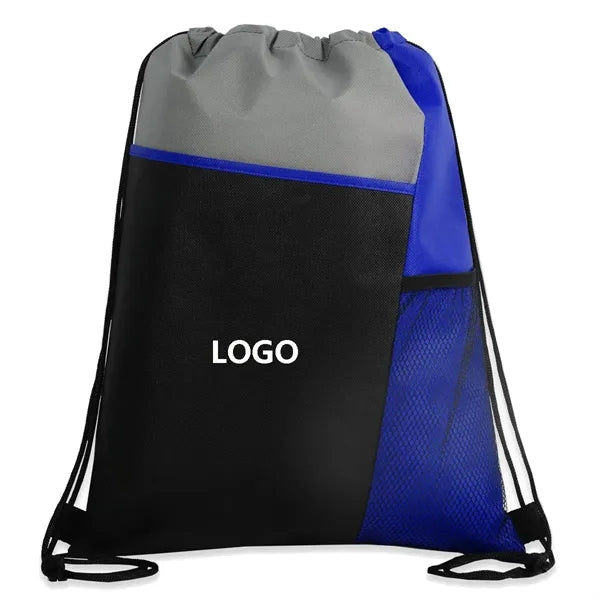 Drawstring Backpack With Mesh Pocket