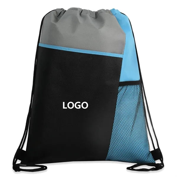 Drawstring Backpack With Mesh Pocket