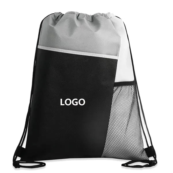 Drawstring Backpack With Mesh Pocket