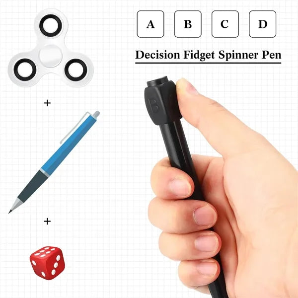 Black Gel Difficulty Spin Anxiety Pen