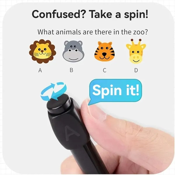 Black Gel Difficulty Spin Anxiety Pen