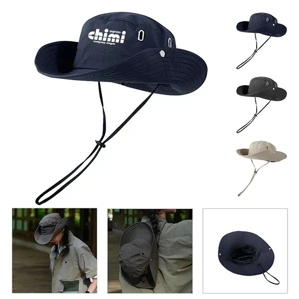 Wide Brim Sun Visor Twill Bucket Hat