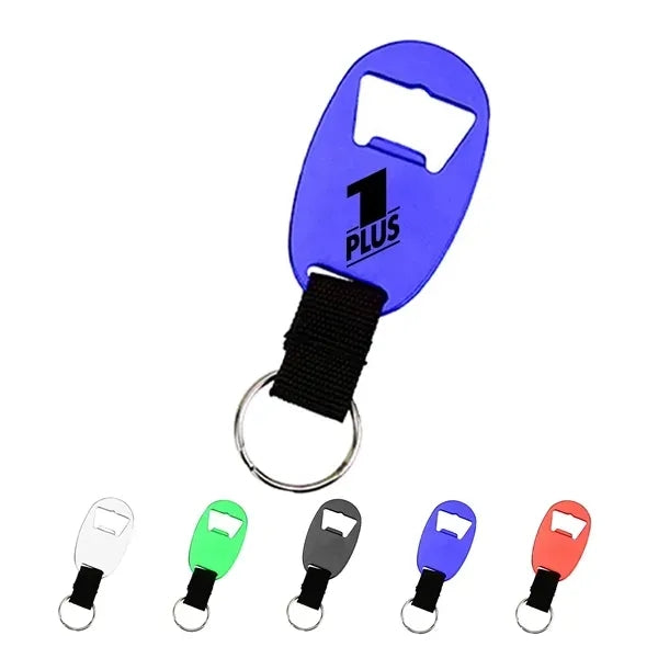 Oval-Shaped Bottle Opener W/Keyring