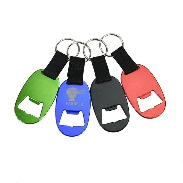 Oval-Shaped Bottle Opener W/Keyring