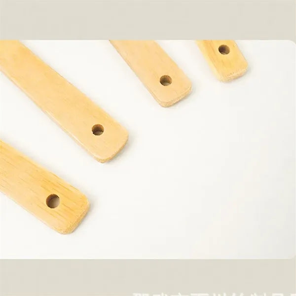 Eight-piece set of bamboo kitchen utensils