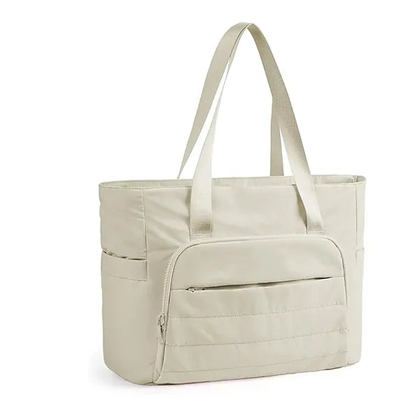 Quilted Lightweight Large Tote Bag with Yoga Mat Strap