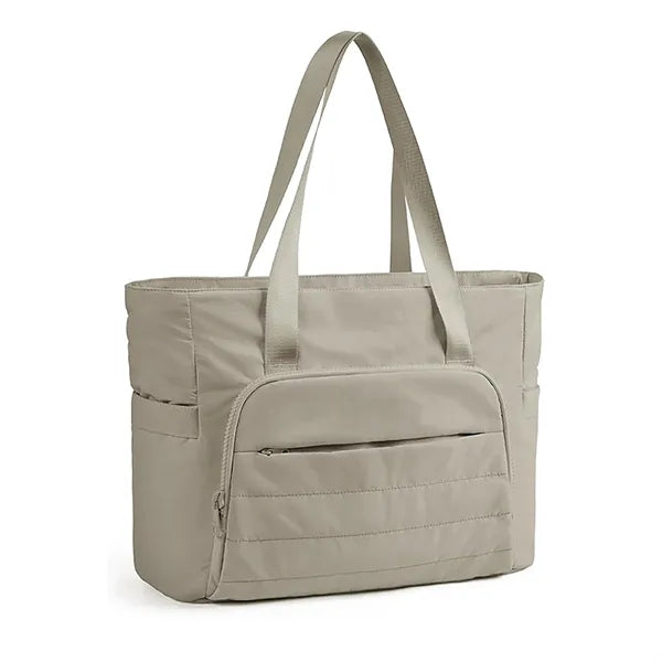 Quilted Lightweight Large Tote Bag with Yoga Mat Strap