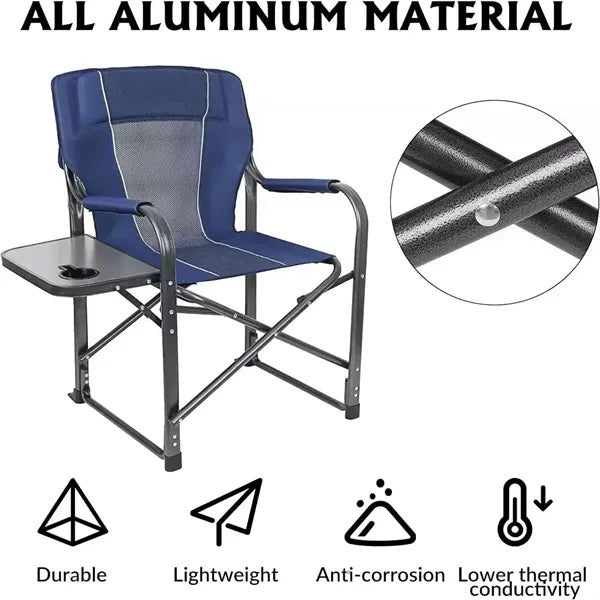 Portable Folding Camping Chair with Side Table