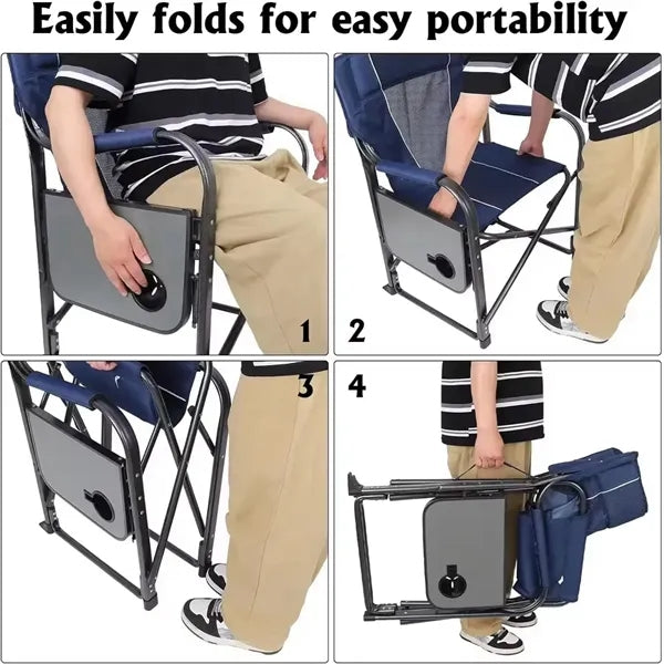 Portable Folding Camping Chair with Side Table