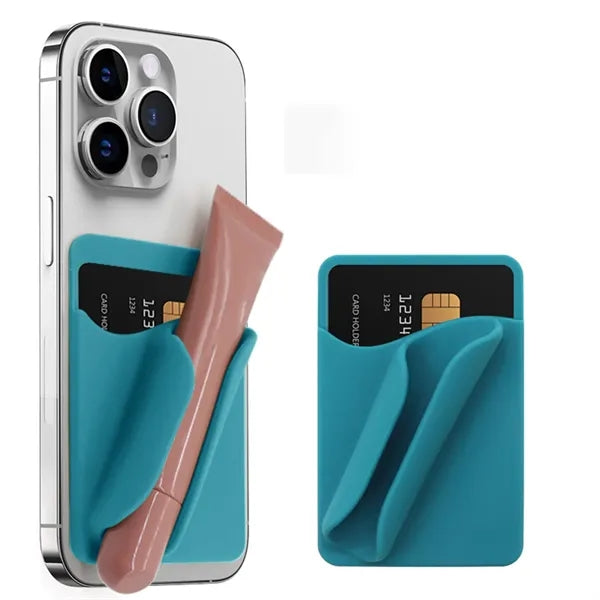 Silicone Lipstick Holder Phone Case Stick-On iPhone Android