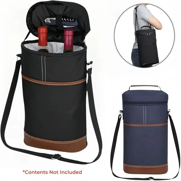 Insulated Leakproof Wine Cooler Carrier Tote Bag