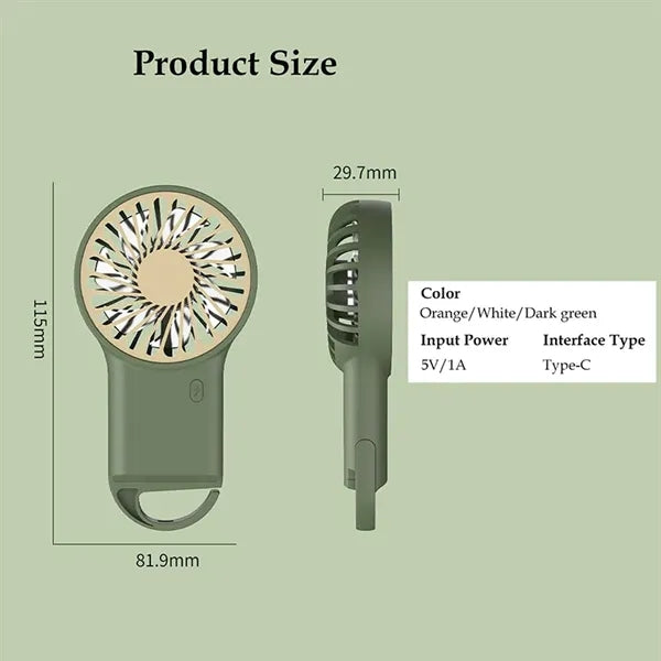 Handheld Fan for Office Home Outdoor and Travel
