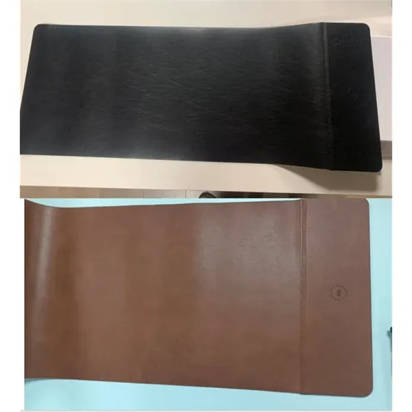 Contemporary Desk Mat W/QI Wireless Charging