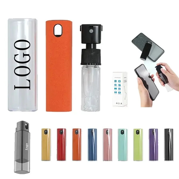 2 IN 1 Mobile Phone Screen Cleaner Spray With Wipe Cloth