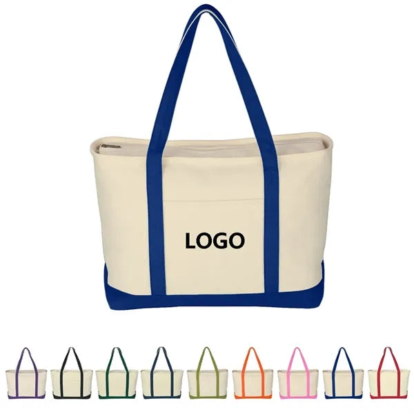 Large Canvas Boat Tote Bag