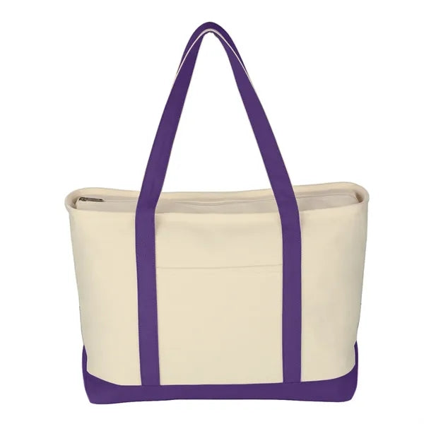 Large Canvas Boat Tote Bag