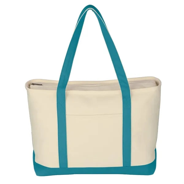 Large Canvas Boat Tote Bag