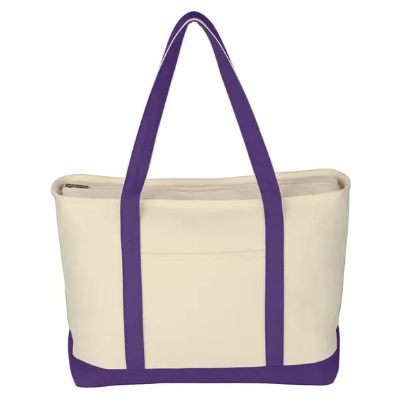 Large Canvas Boat Tote Bag