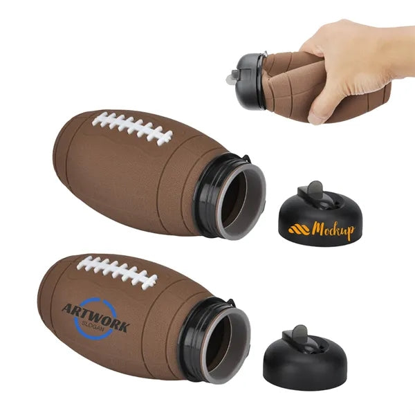 Rugby Silicone Sports Foldable Travel Cup