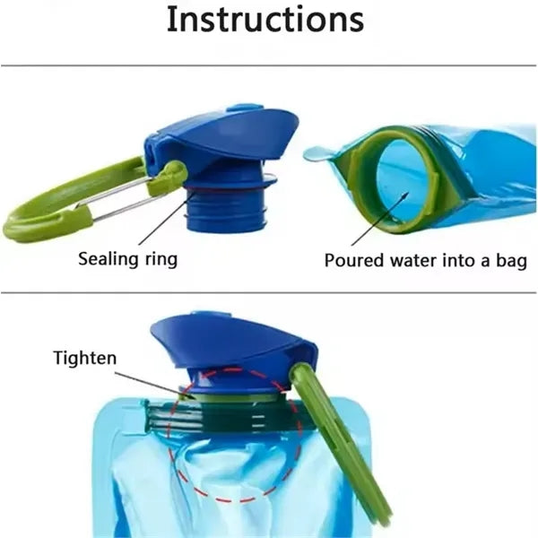 Folding 700 ML(23 Oz.) Water Bag