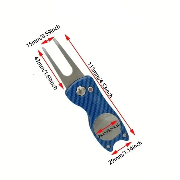 Carbon Fiber Golf Divot Repair Tool