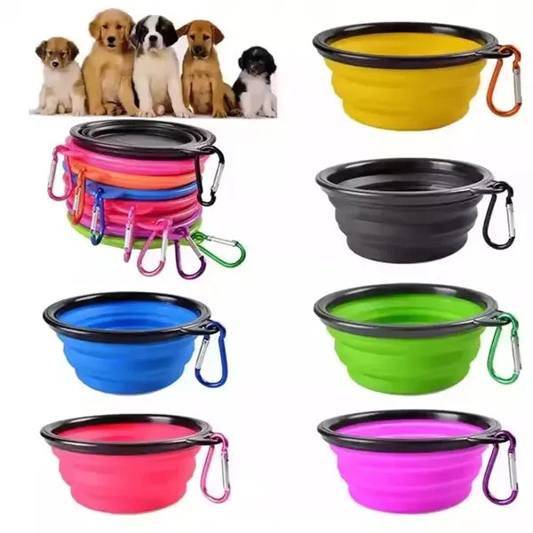 TPE Round Food Water Bowl for Dogs Cats
