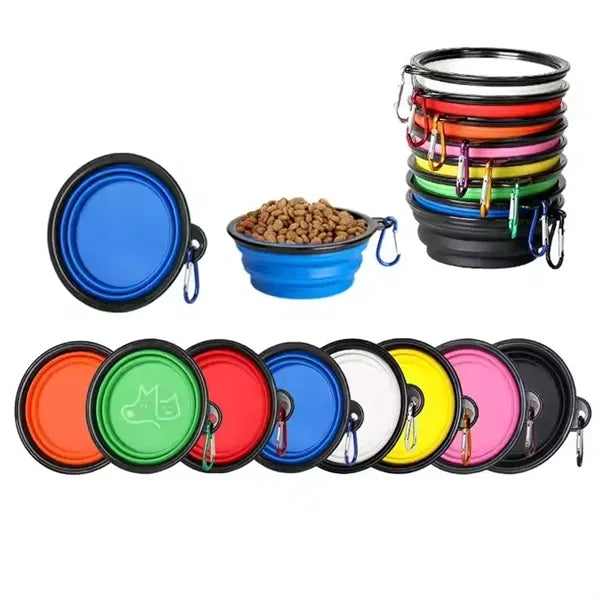 TPE Round Food Water Bowl for Dogs Cats