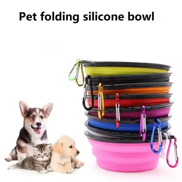 TPE Round Food Water Bowl for Dogs Cats