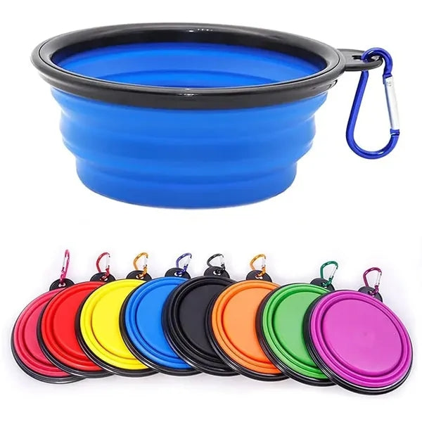 TPE Round Food Water Bowl for Dogs Cats