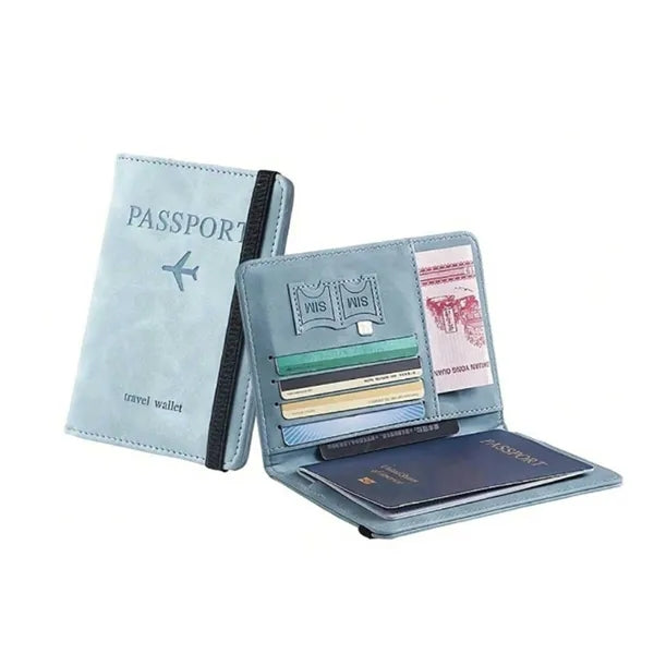 RFID Passport Holder & Travel Wallet With Elastic Band