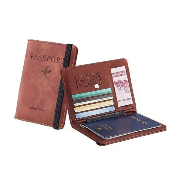 RFID Passport Holder & Travel Wallet With Elastic Band