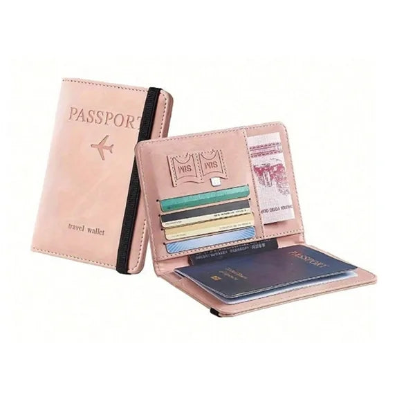 RFID Passport Holder & Travel Wallet With Elastic Band