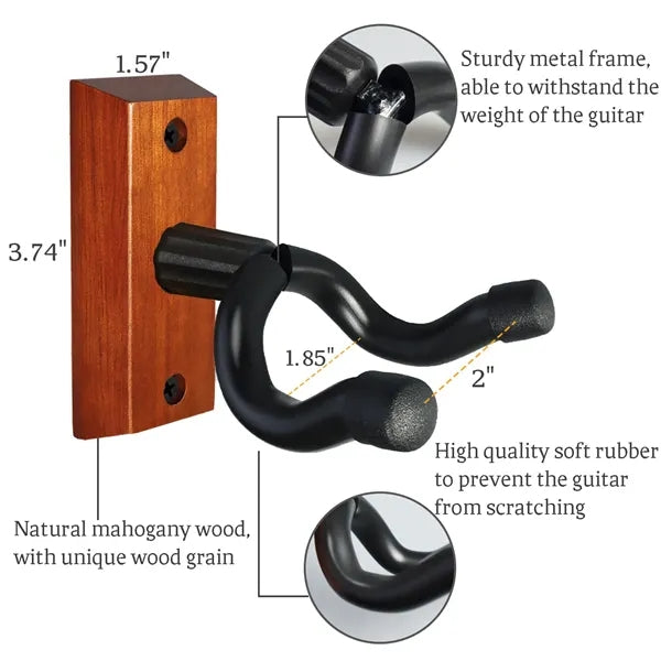 Black Walnut Guitar Wall Hanger