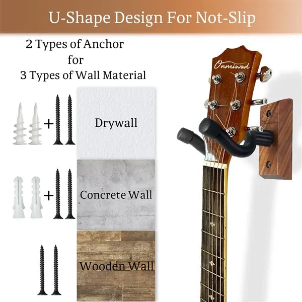 Black Walnut Guitar Wall Hanger