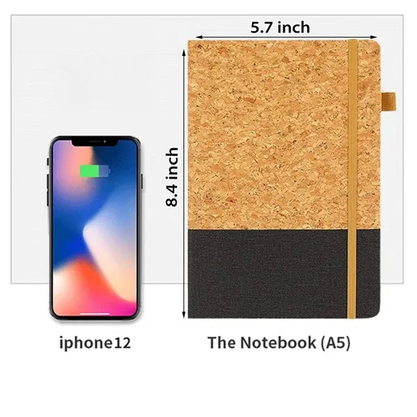 A5 Cork & Heathered Polyurethan Journal 8-2/5" x 5-7/10"