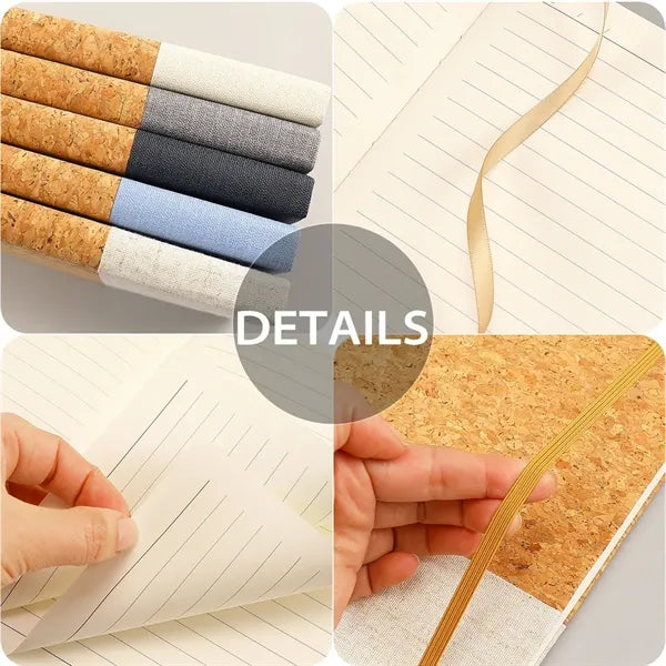 A5 Cork & Heathered Polyurethan Journal 8-2/5" x 5-7/10"