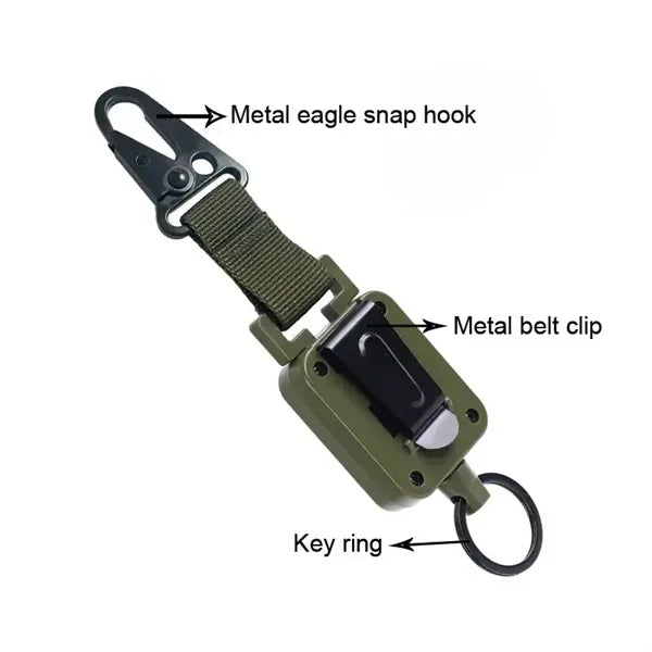Snap Hook Carabiner Keychain Reel