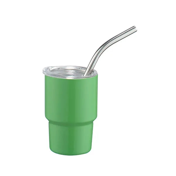 7 OZ Double Wall Stainless Steel Vacuum Tumblers with Straw