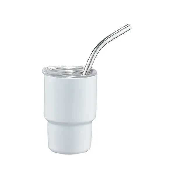 7 OZ Double Wall Stainless Steel Vacuum Tumblers with Straw