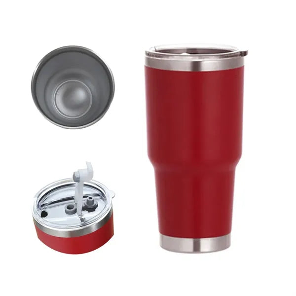 30 OZ Double Wall Stainless Steel Water Bottle With Lid