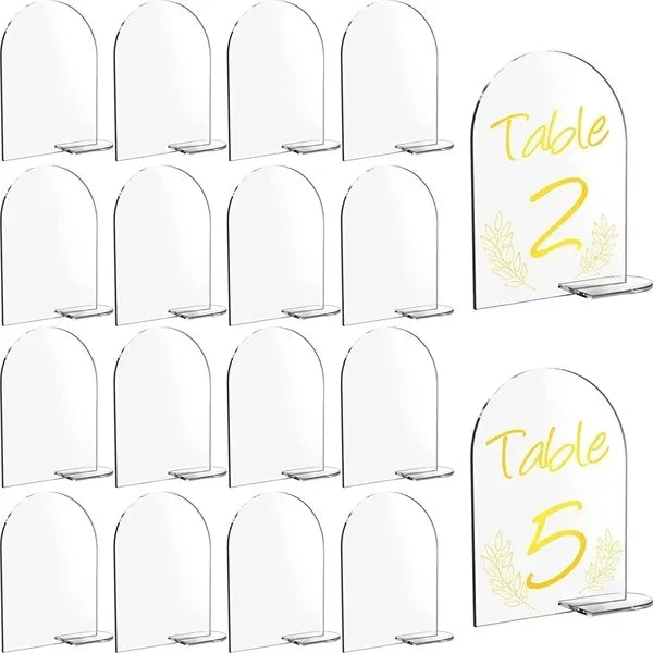 Clear Arch Acrylic Sign with Stand
