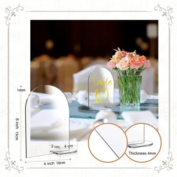 Clear Arch Acrylic Sign with Stand