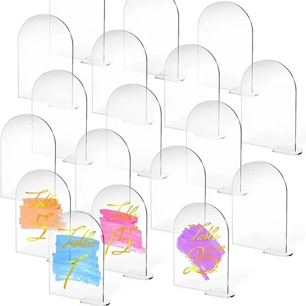 Clear Arch Acrylic Sign with Stand